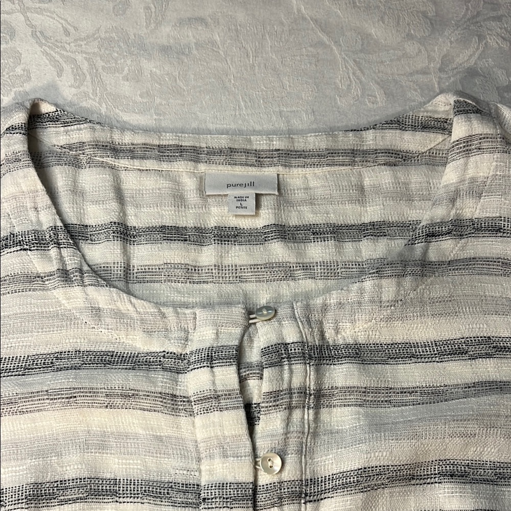 Striped Button-Down Tunic - Picture 2 of 6